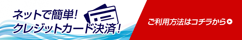 ネットで簡単!クレジットカード決済!